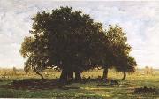 Theodore Rousseau Oak Trees near Apremont (mk09) Spain oil painting artist